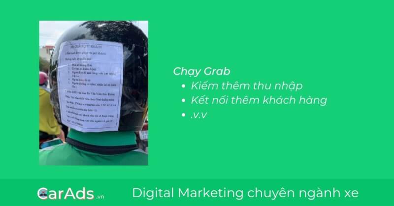 Chạy Grab kiếm thêm thu nhập. Nghề nào cũng làm được...!